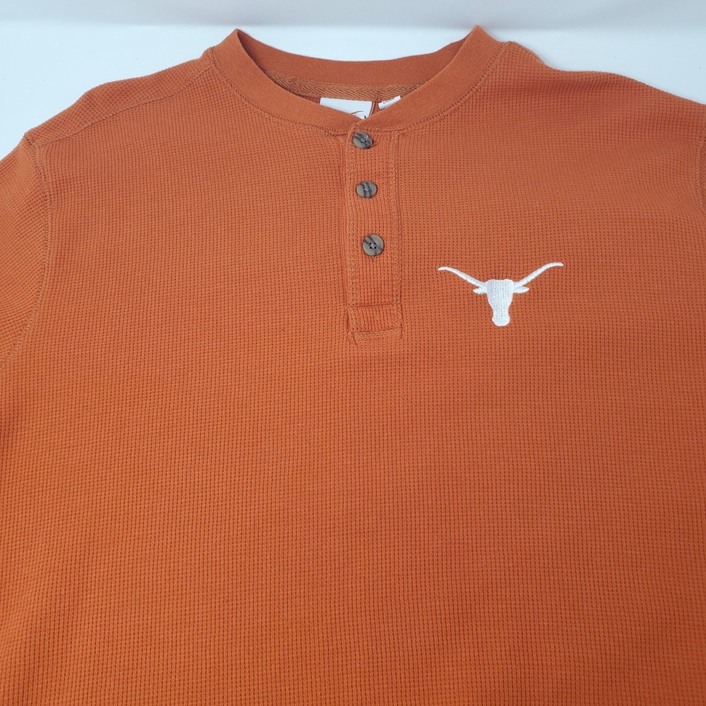 Texas Longhorns Henley Mens XL Burnt Orange NCAA Football Longhorn Apparel